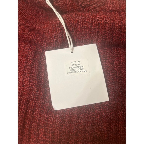 PISTOLA Eva Distressed Cotton Crew Neck Sweater Cherry black Marl XL NWT - Picture 6 of 11